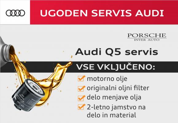 Audi servis: menjava olja Audi Q5 2.0 TDI