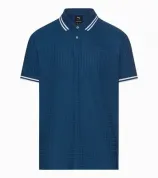 Porsche moška golf polo majica modra – jacquard elastični material (WAP12900M0TGLF)