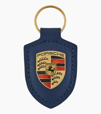 Porsche obesek za ključe - usnjen, moder (WAP0500950E)