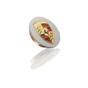 Porsche pokrovček platišča srebrn z barvnim grbom 71 mm (92836103206TPP)