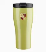 Porsche Termo Lonček 460ml Rumena Metallic – Dvostenska Izolacija, Logo Porsche (WAP0504040STHB)