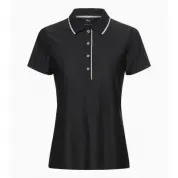 Porsche ženska golf polo majica črna – jacquard elastični material (WAP12400M0TGLF)