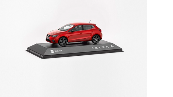 SEAT Ibiza FR model avtomobila (miniaturni avtomobil) 1:43, barva rdeča (6H1099300  HAQ)
