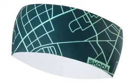 Škoda Stirnband Emerald Electric Green naglavni trak Unisex Stretch Sport Elastan (6U0084302A)