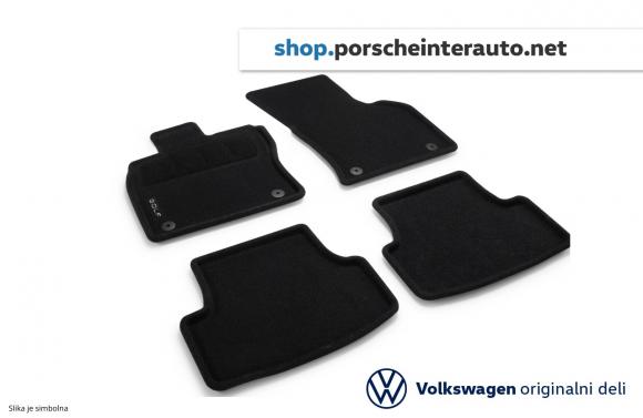 Sprednji in zadnji Premium tekstilni predpražnik Volkswagen Golf 7 2013-2020 (4 kosi) črni (5G1061270  WGK)