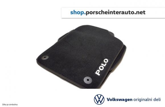 Sprednji in zadnji tekstilni predpražnik Volkswagen Polo 2009-2017 (4 kosi) Črni (6R1061270P WGK)