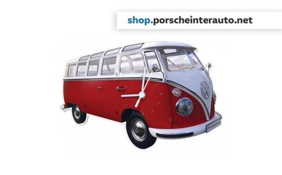Volkswagen Bulli stenska ura - rdeča (KUKBUWC01)